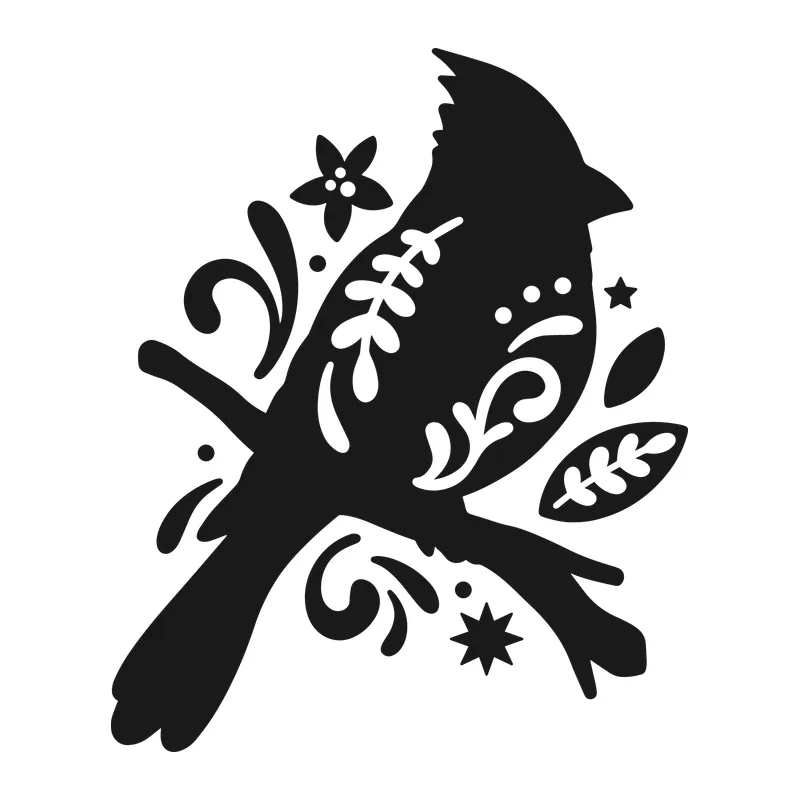 Folk Art Cardinal