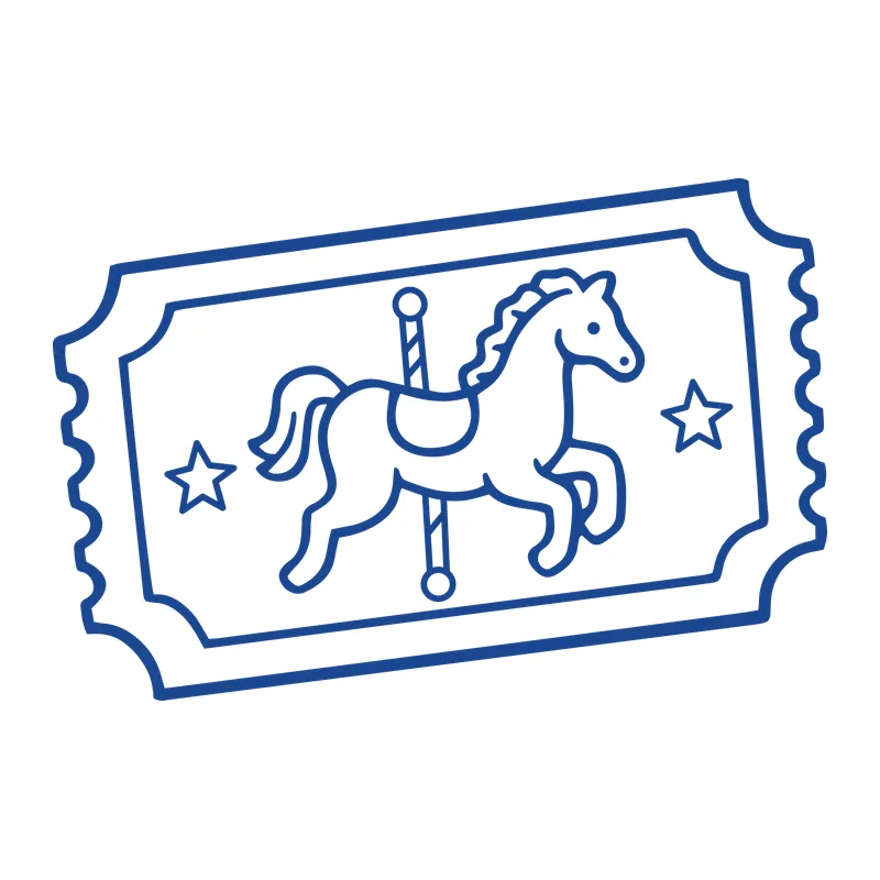 Carousel Horse Carnival Ticket