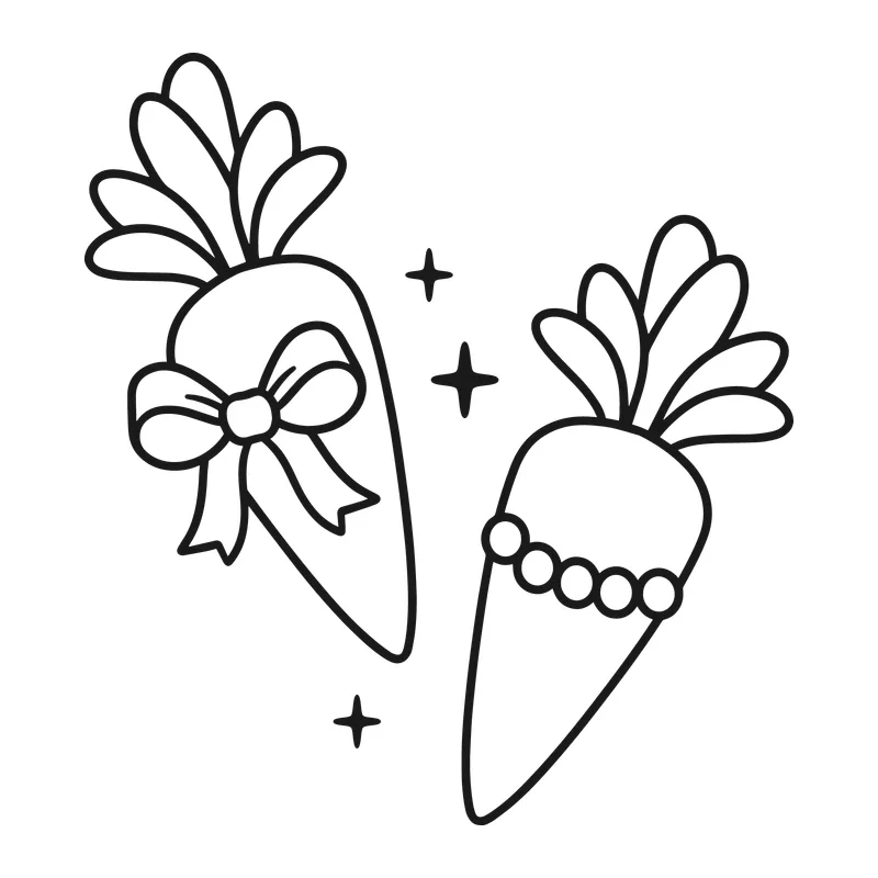 Coquette Bow and Pearl Carrots