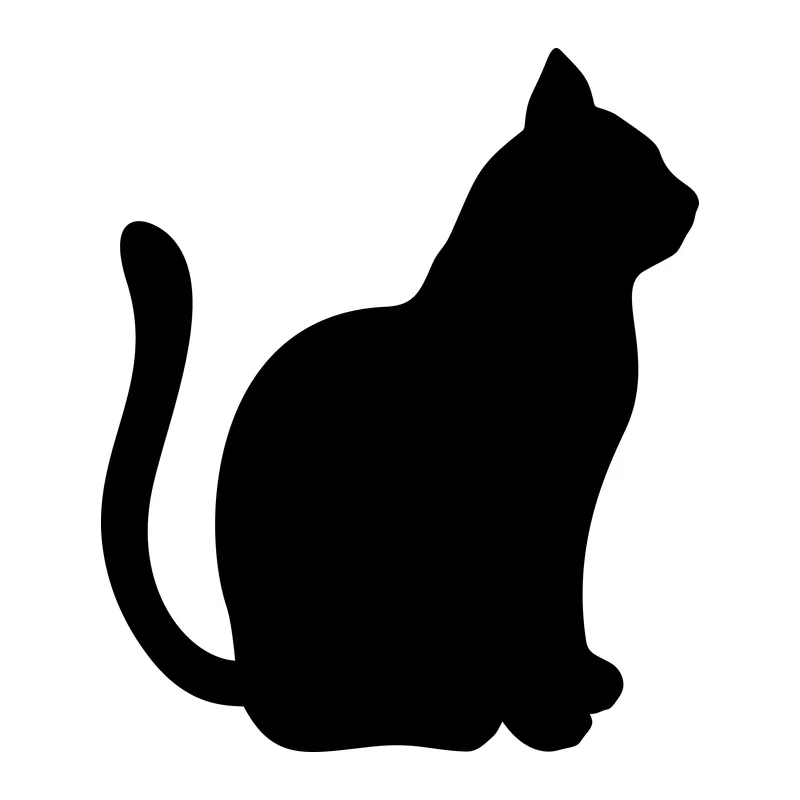 Sitting Cat Silhouette