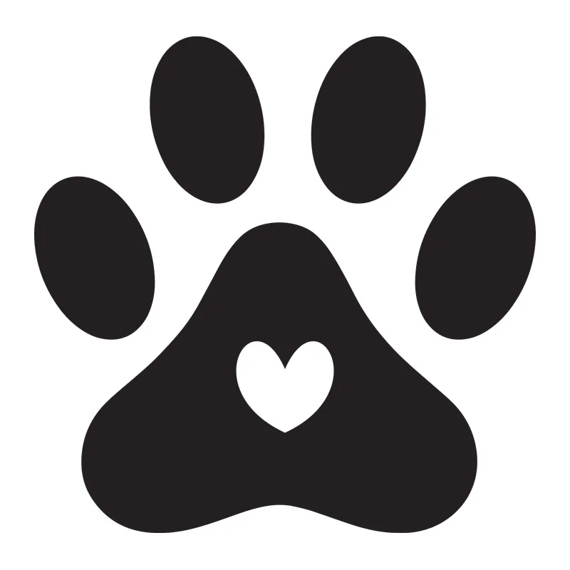 Cat Paw Print With Heart