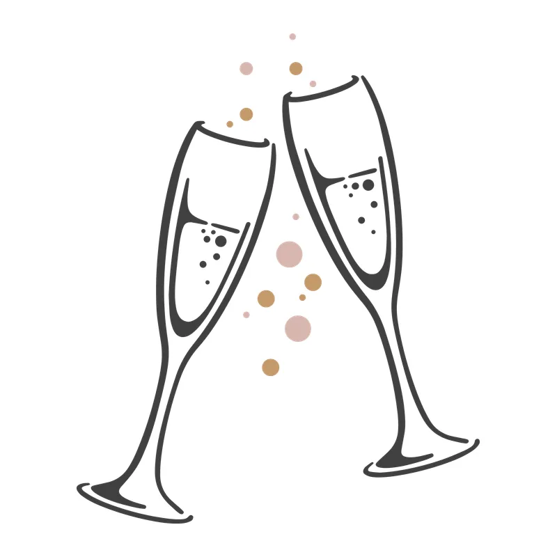 Clinking Champagne Flutes