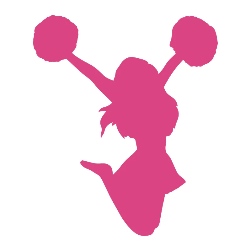 Jumping Cheerleader Silhouette