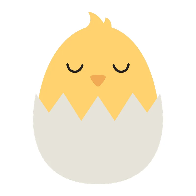 Sleepy Hatching Chick