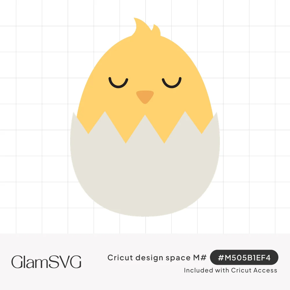 Cute yellow baby chick with closed sleepy eyes and orange beak hatching from a cracked white eggshell