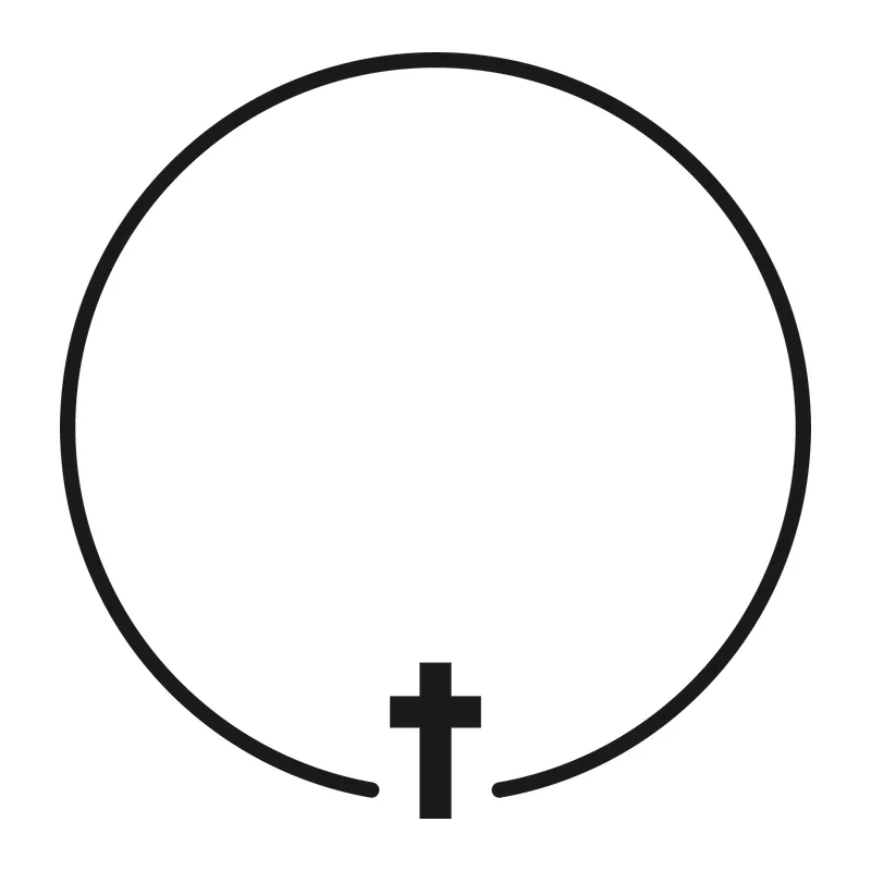 Christian Cross Circle Frame