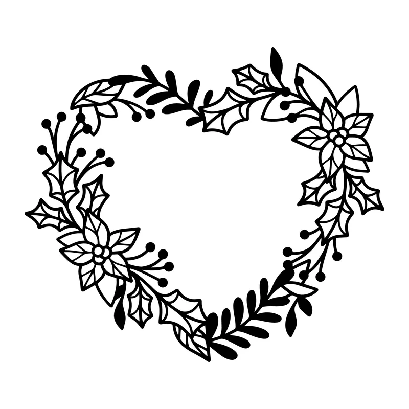Christmas Heart Wreath