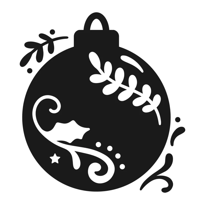 Swirly Christmas Ornament
