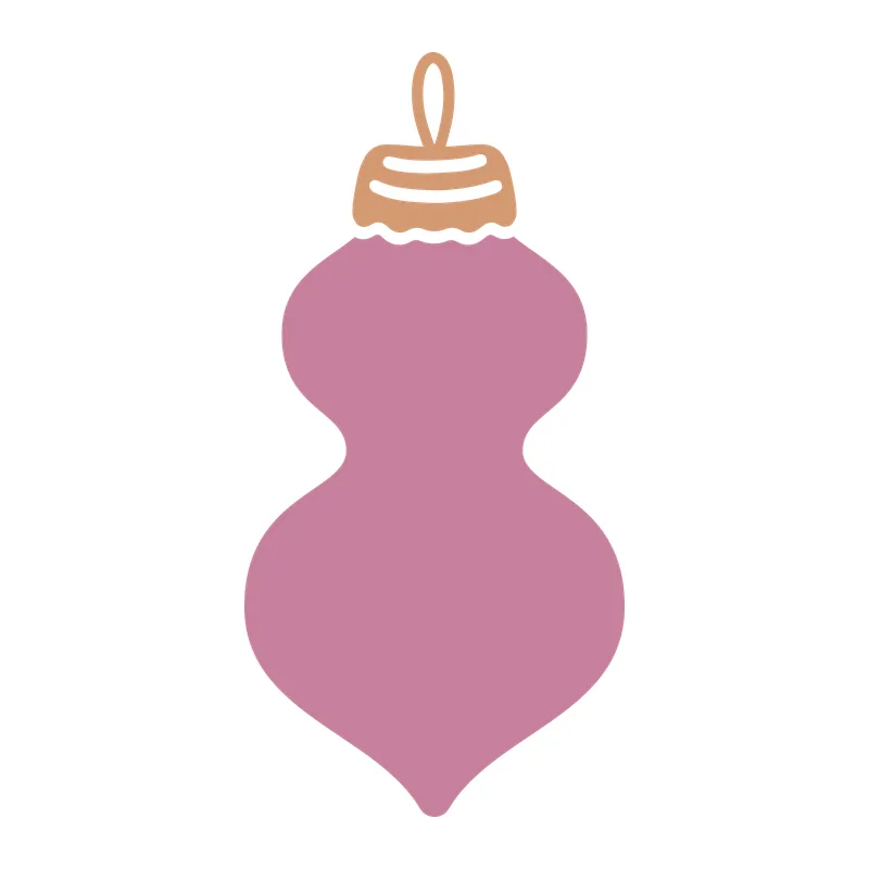 Vintage Pink Christmas Ornament