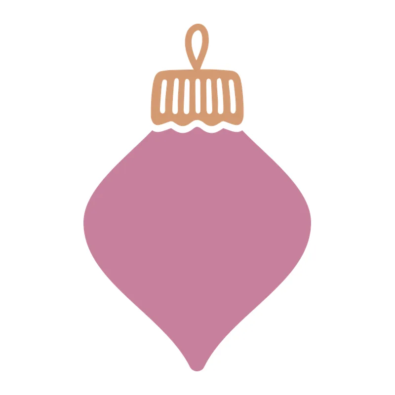 Pink Onion Christmas Ornament