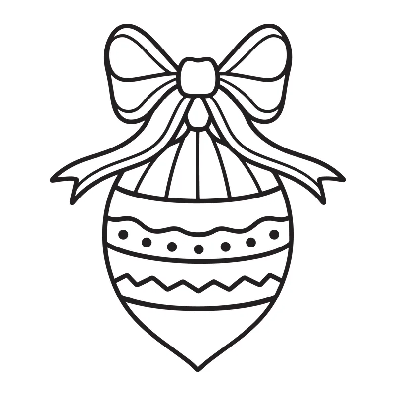 Christmas Ornament With Bow