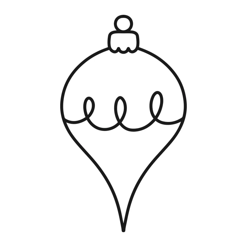 Teardrop Christmas Ornament