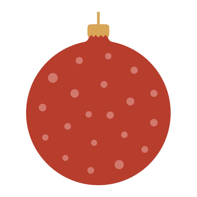 Polka Dot Christmas Ornament