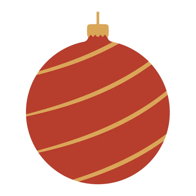 Striped Christmas Ornament