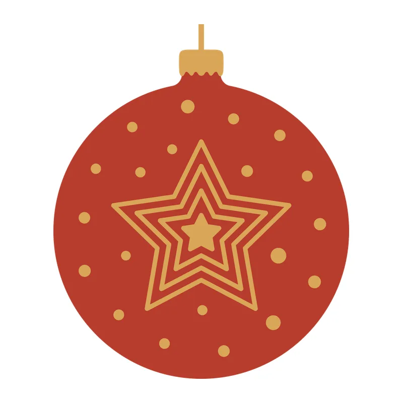 Red Star Christmas Ornament