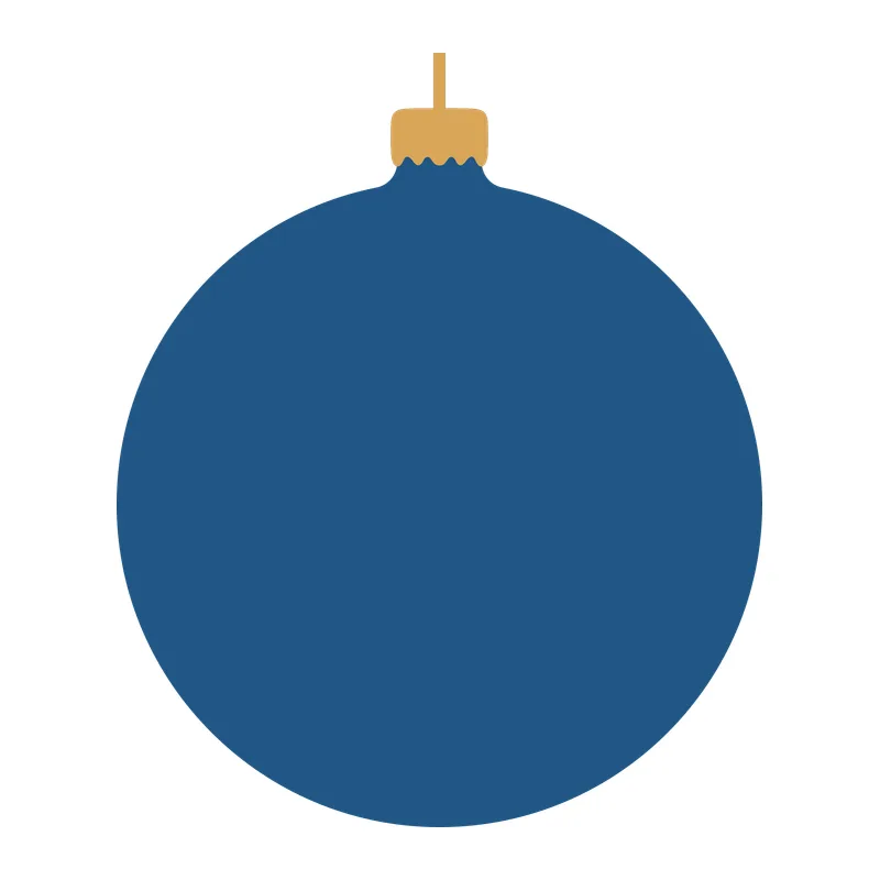 Blue Christmas Ornament