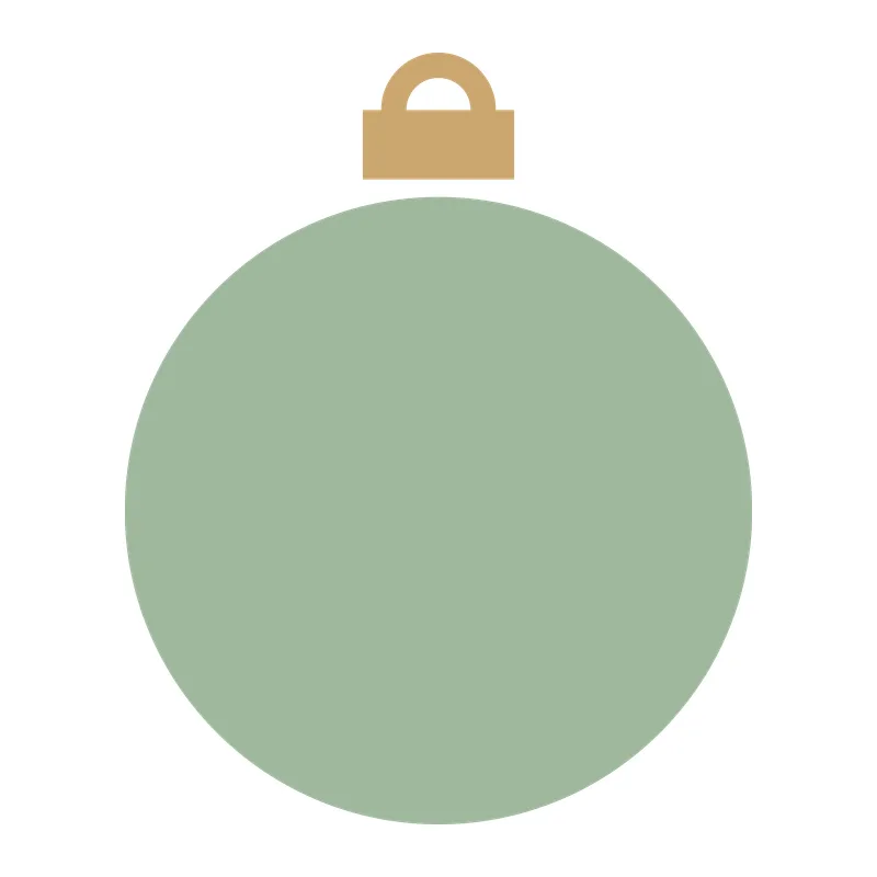 Sage Green Christmas Ornament