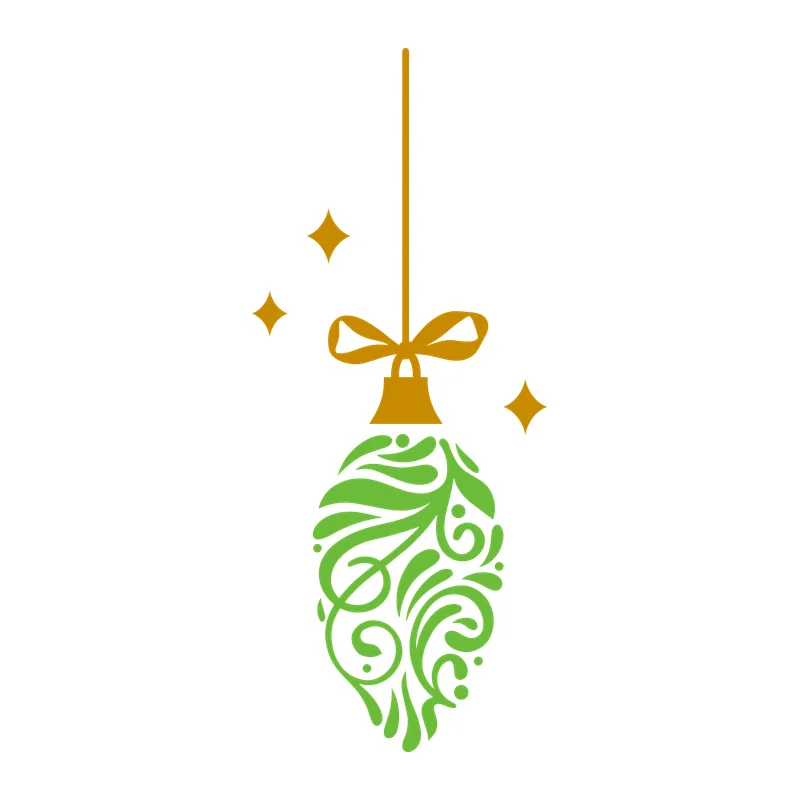 Swirled Teardrop Christmas Ornament