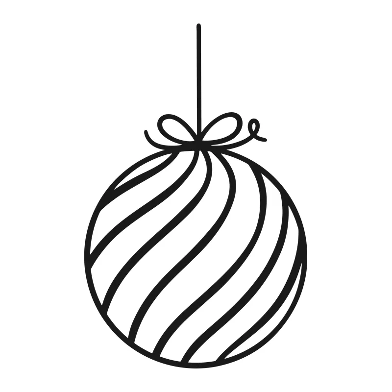Swirl Striped Christmas Ornament