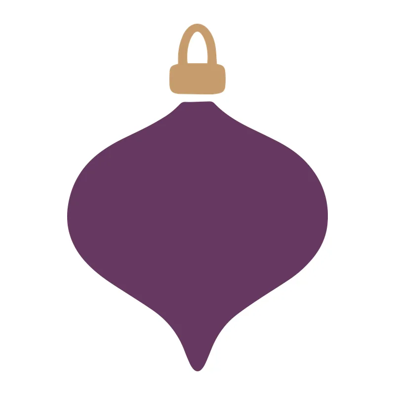 Purple Onion Dome Ornament
