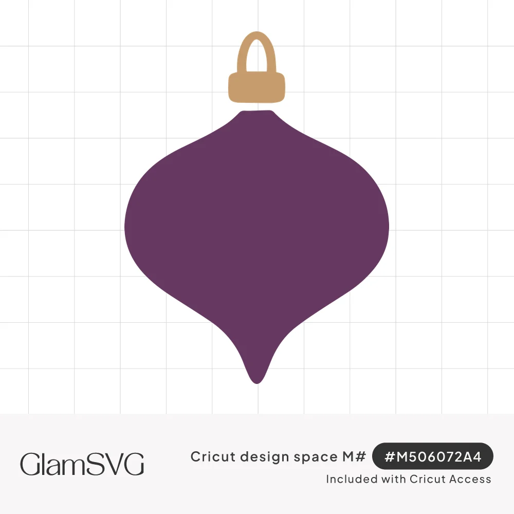 Solid purple onion-dome Christmas ornament with a pointed bottom and a gold cap and hanging loop