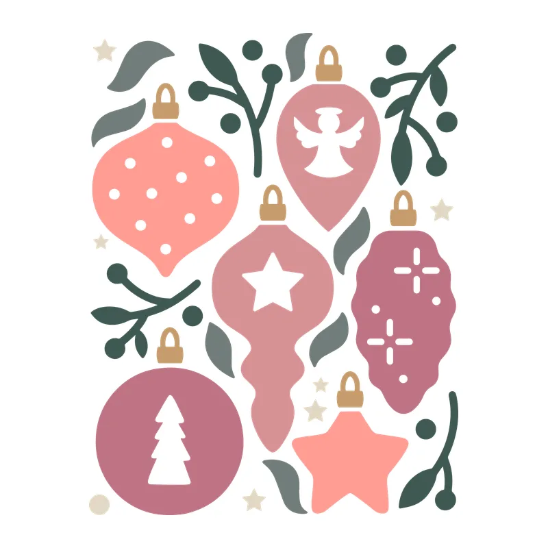 Pink Christmas Ornaments