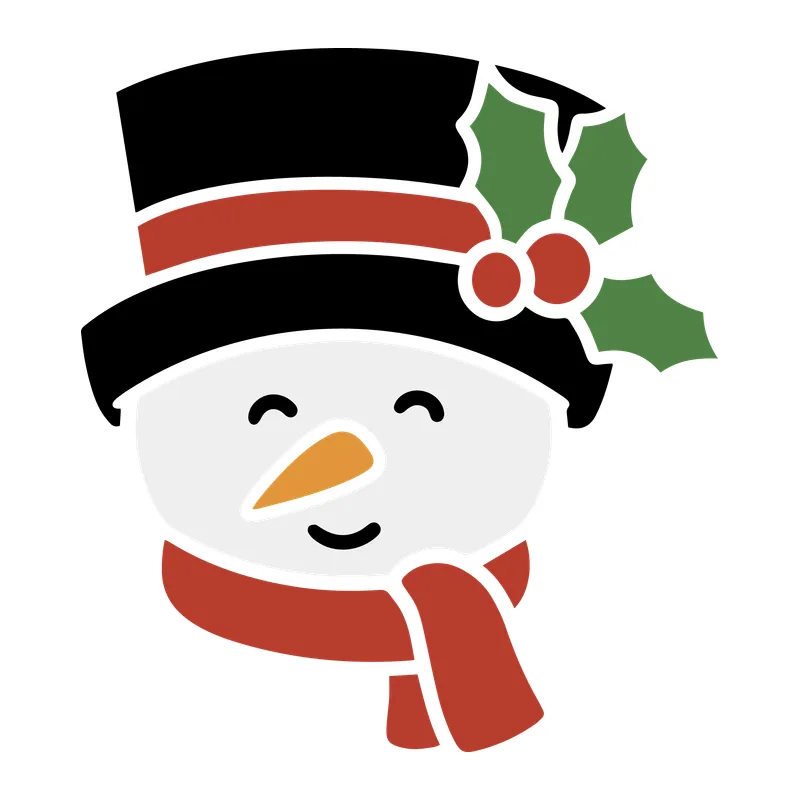 Smiling Snowman Face