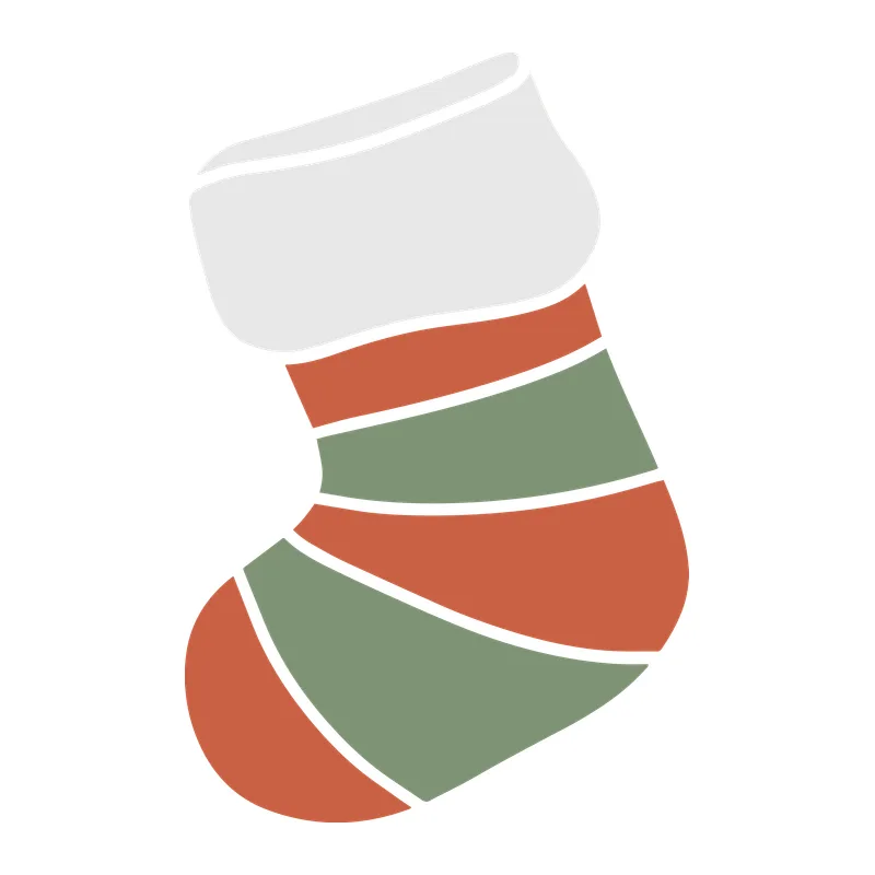 Striped Christmas Stocking
