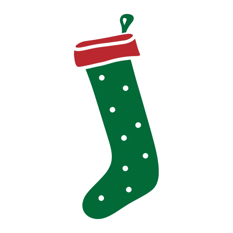 Polka Dot Christmas Stocking