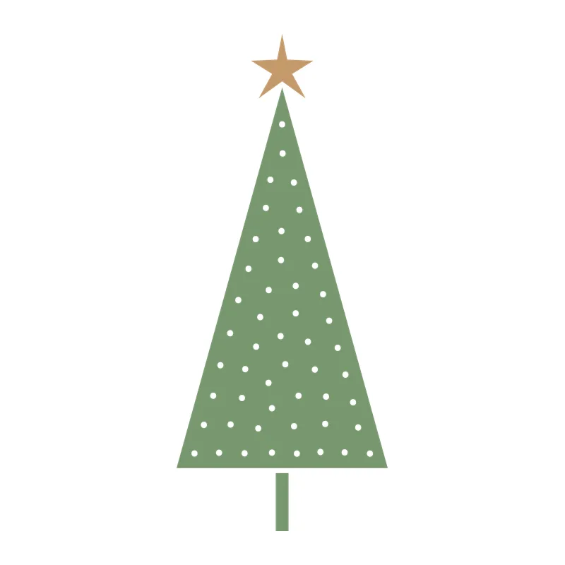 Minimalist Dotted Christmas Tree