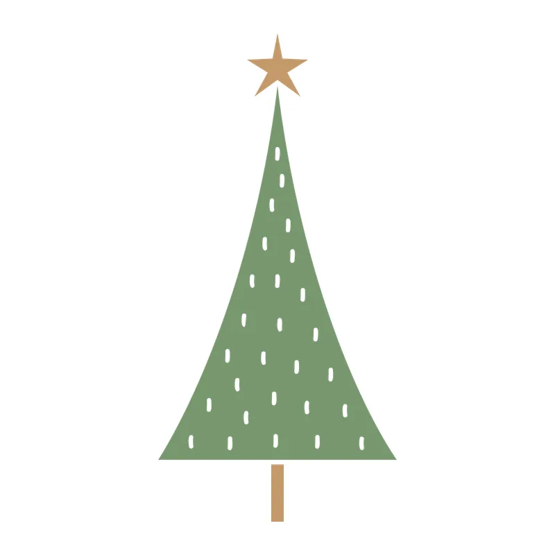 Slim Mid-Century Christmas Tree