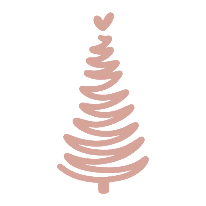 Zigzag Heart Christmas Tree