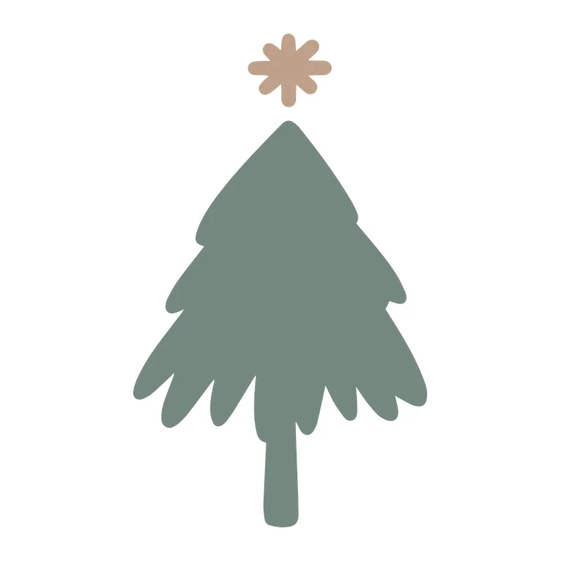 Sage Christmas Tree With Star
