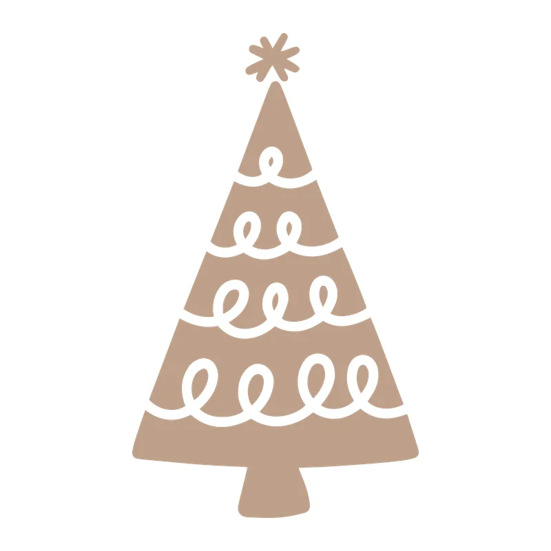 Swirly Garland Christmas Tree