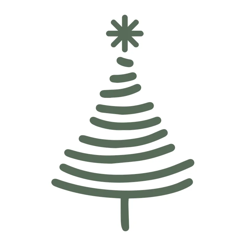 Minimalist Line Christmas Tree