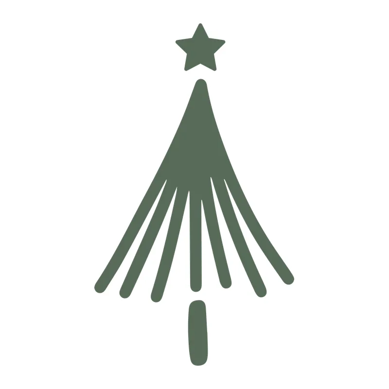 Minimalist Sweeping Christmas Tree