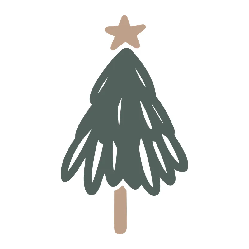 Hand-Drawn Christmas Tree