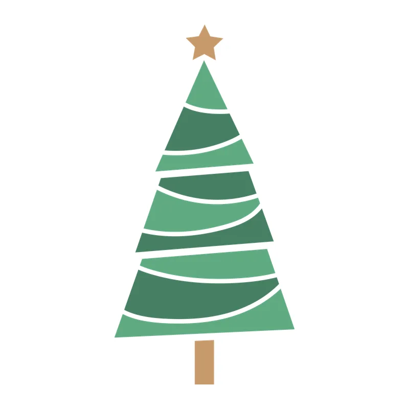 Striped Modern Christmas Tree