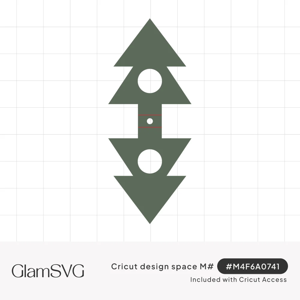 Green fold-over Christmas tree lollipop holder template with mirrored tree halves and round holes for a lollipop stick