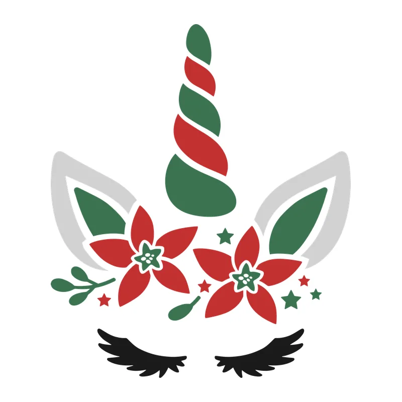 Christmas Unicorn Face