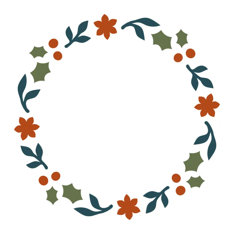 Christmas Holly Wreath