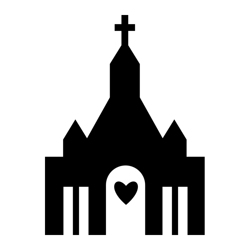 Church With Heart Doorway