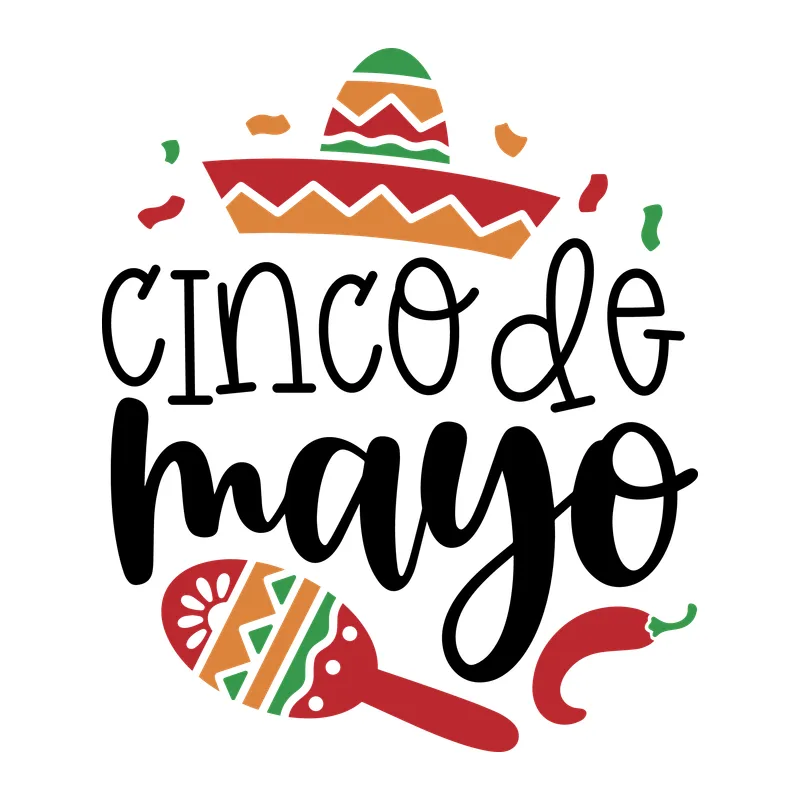 Cinco de Mayo Sombrero and Maraca