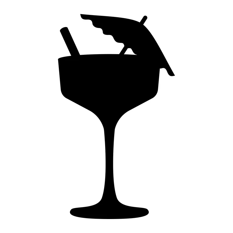 Cocktail Glass With Umbrella