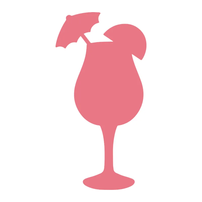 Tropical Cocktail Silhouette