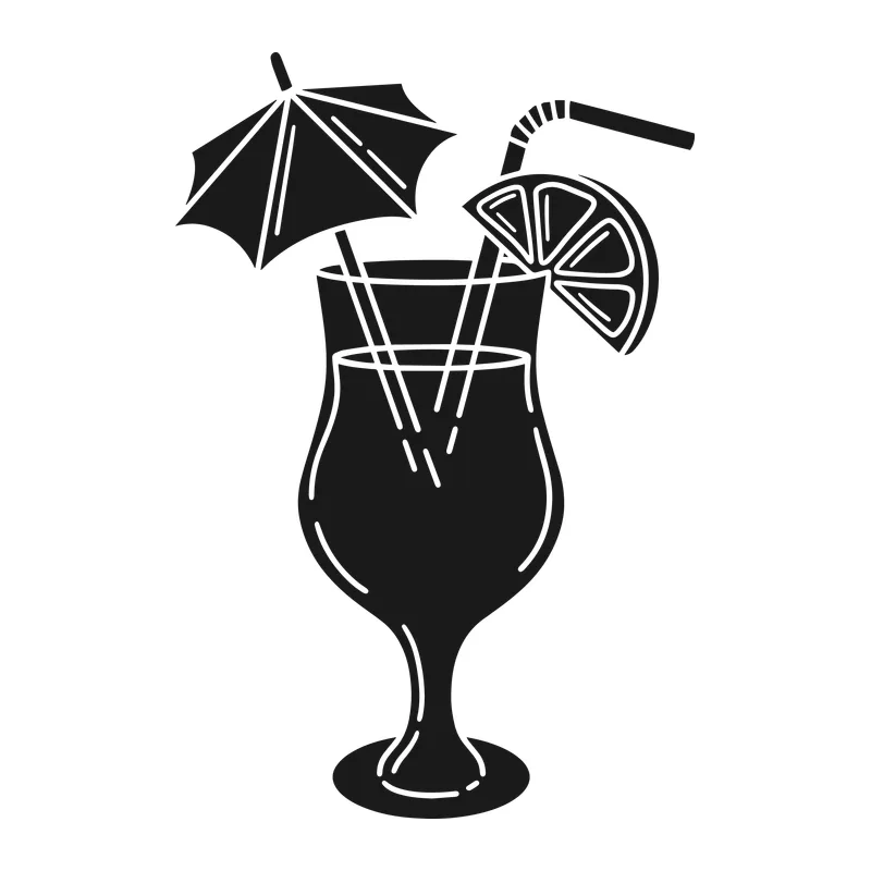 Tropical Cocktail With Umbrella