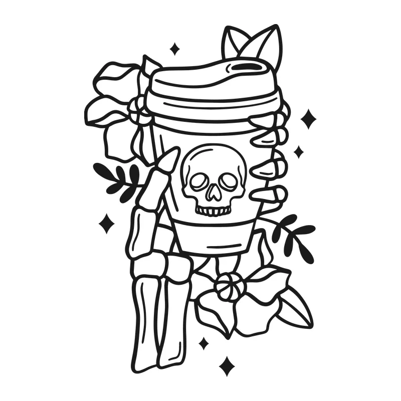 Skeleton Hand Coffee Cup