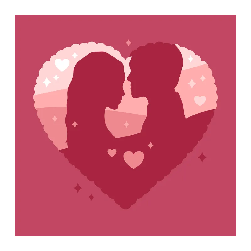 Couple Heart Shadowbox