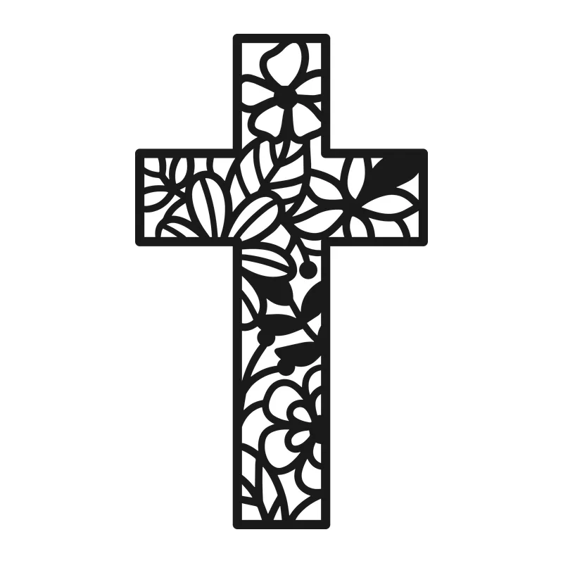 Floral Filigree Cross