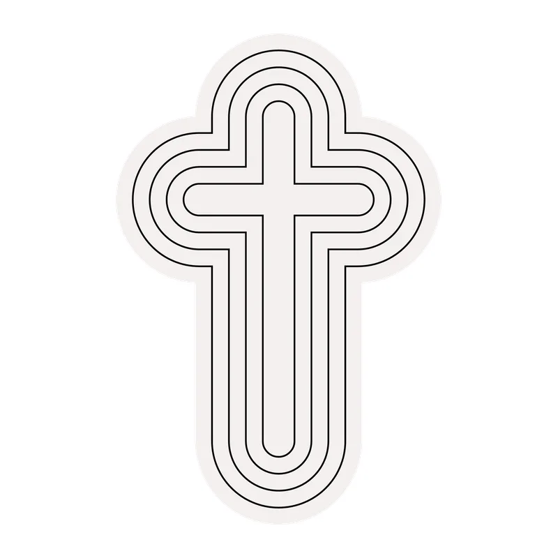 Layered Outline Cross